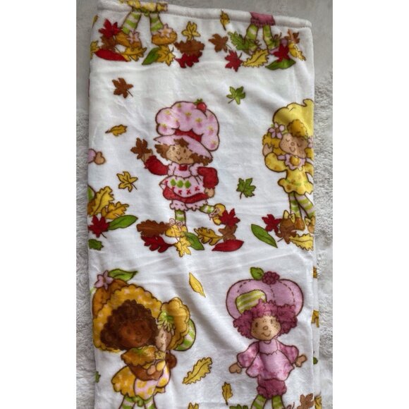 Strawberry Shortcake & Friends FALL  Autumn Soft Plush Throw Blanket 50 X 70” - Picture 15 of 16